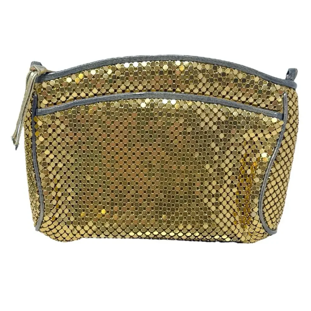 Vintage La Regale Gold Metal Chainmail Purse Evening Bag Art‎ Deco Clutch